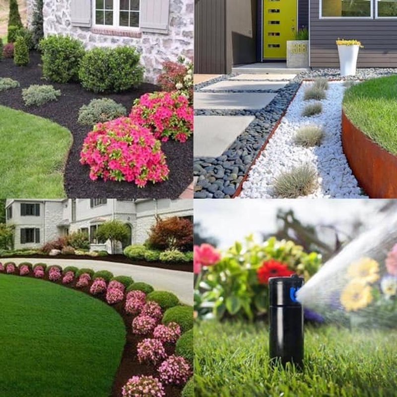 Mixed landscaping and sprinkler service examples by Green Horse