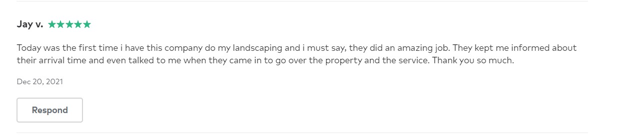 Verified customer feedback