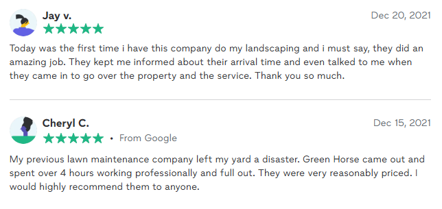 Verified customer feedback