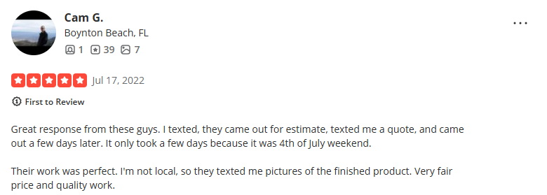 Customer feedback record